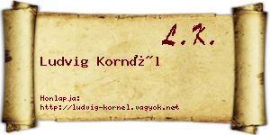 Ludvig Kornél névjegykártya