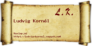 Ludvig Kornél névjegykártya
