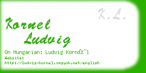 kornel ludvig business card